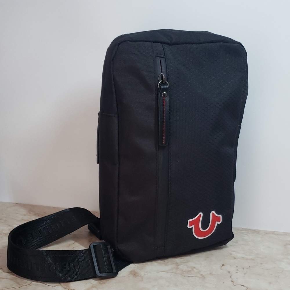 True Religion Black Messenger Bag
